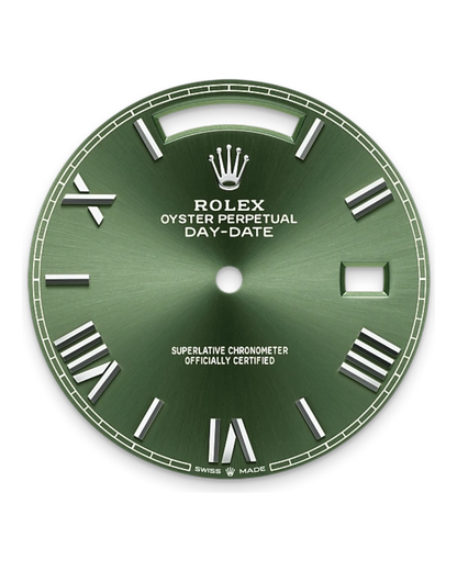 Rolex Day-Date Green Dial with Roman Numerals, 40mm White Gold President - U1 FACTORY - AUTOMATIK