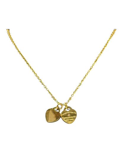 Tiffany & Co. Herzanhänger-Kette mit Diamant – 925 Gelbgold- Fullset