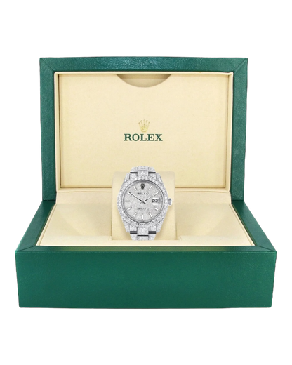 Rolex Datejust 41 Iced Out 126300 Superclone 1:1 with genuine moissanite diamonds