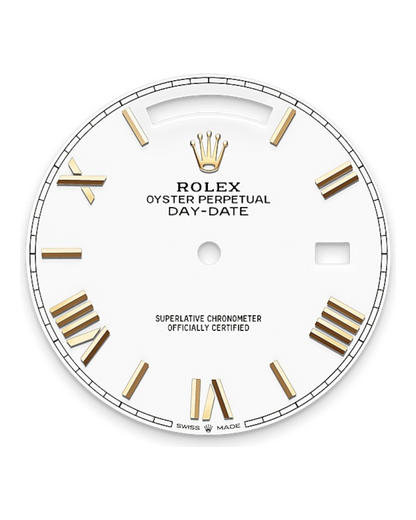 Rolex Day-Date White Dial with Roman Numerals 40mm Yellow Gold President - U1 FACTORY - AUTOMATIK
