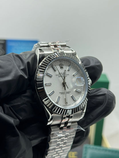 ROLEX DATE-JUST SILVER/HELLGRAU DIAL - JUBILEE- 40MM U1 FACTORY - AUTOMATIK
