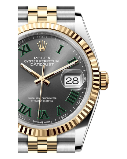 Rolex Datejust Slate Dial with Mint Green Roman Numerals 36mm Jubilee - U1 FACTORY - AUTOMATIK