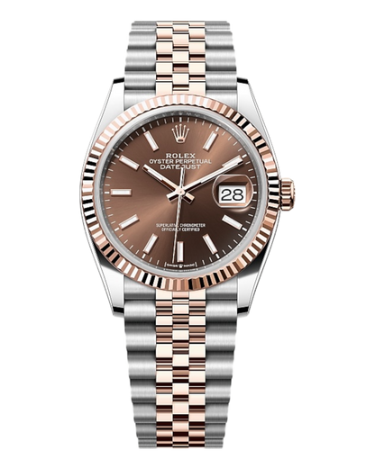 Rolex Datejust Chocolate 36mm Bicolor Rose Jubilee - U1 FACTORY - AUTOMATIK