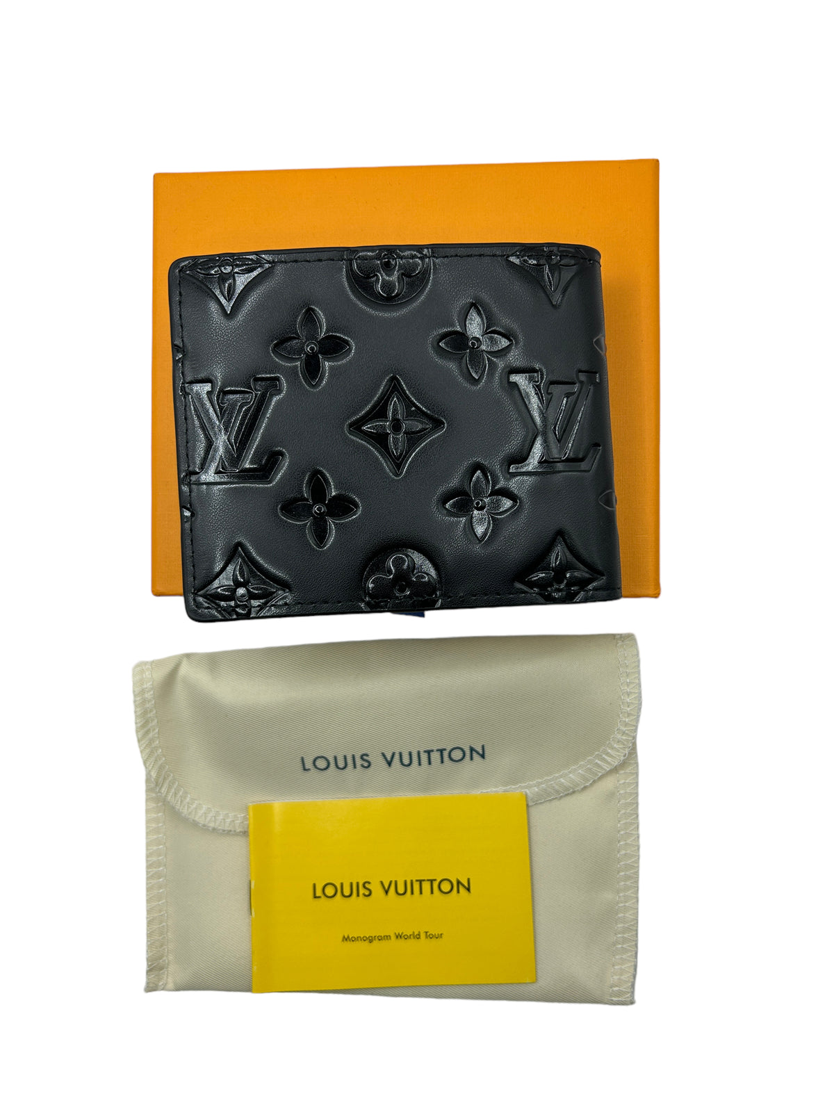 LOUIS VUITTON PORTMONEE WALLET mit Box - MULTIPLE - SPECIAL BLACK