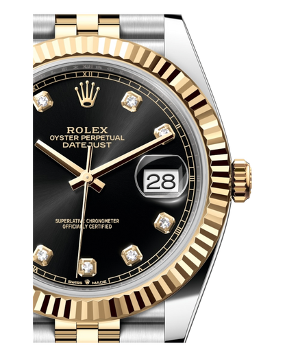 Rolex Datejust 41mm Black with Diamonds Dial - Bicolor - Jubilee - U1 FACTORY - AUTOMATIK