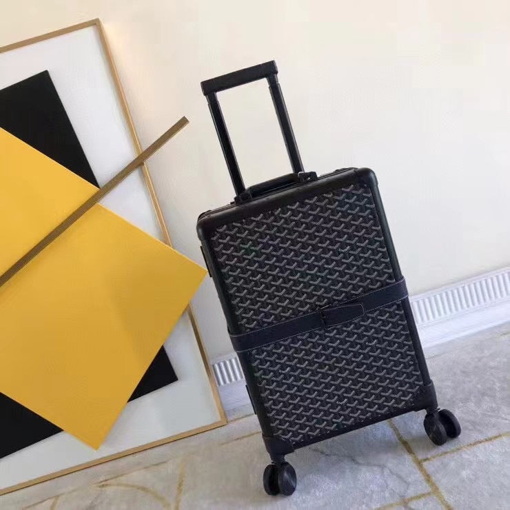 Goyard 1:1 Premium Trolley Suitcase – Luxury Chevron Design, Various Colors