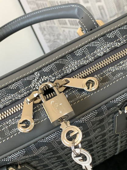 Sac Goyard - gris - Porte-documents haut de gamme style Ambassadeur - Toile à chevrons
 | 7A SUPER | QUALITÉ ORIGINALE | ENSEMBLE COMPLET