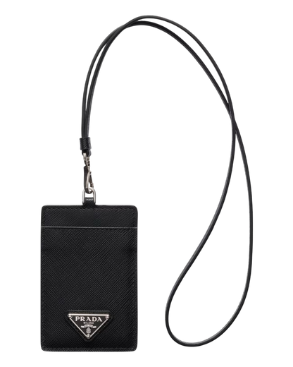 PRADA Neck Cardholder / Ausweisetui – Weiß / Schwarz