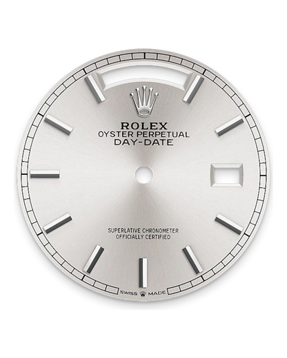 Rolex Day-Date Silver Dial, 40mm White Gold President - U1 FACTORY - AUTOMATIK