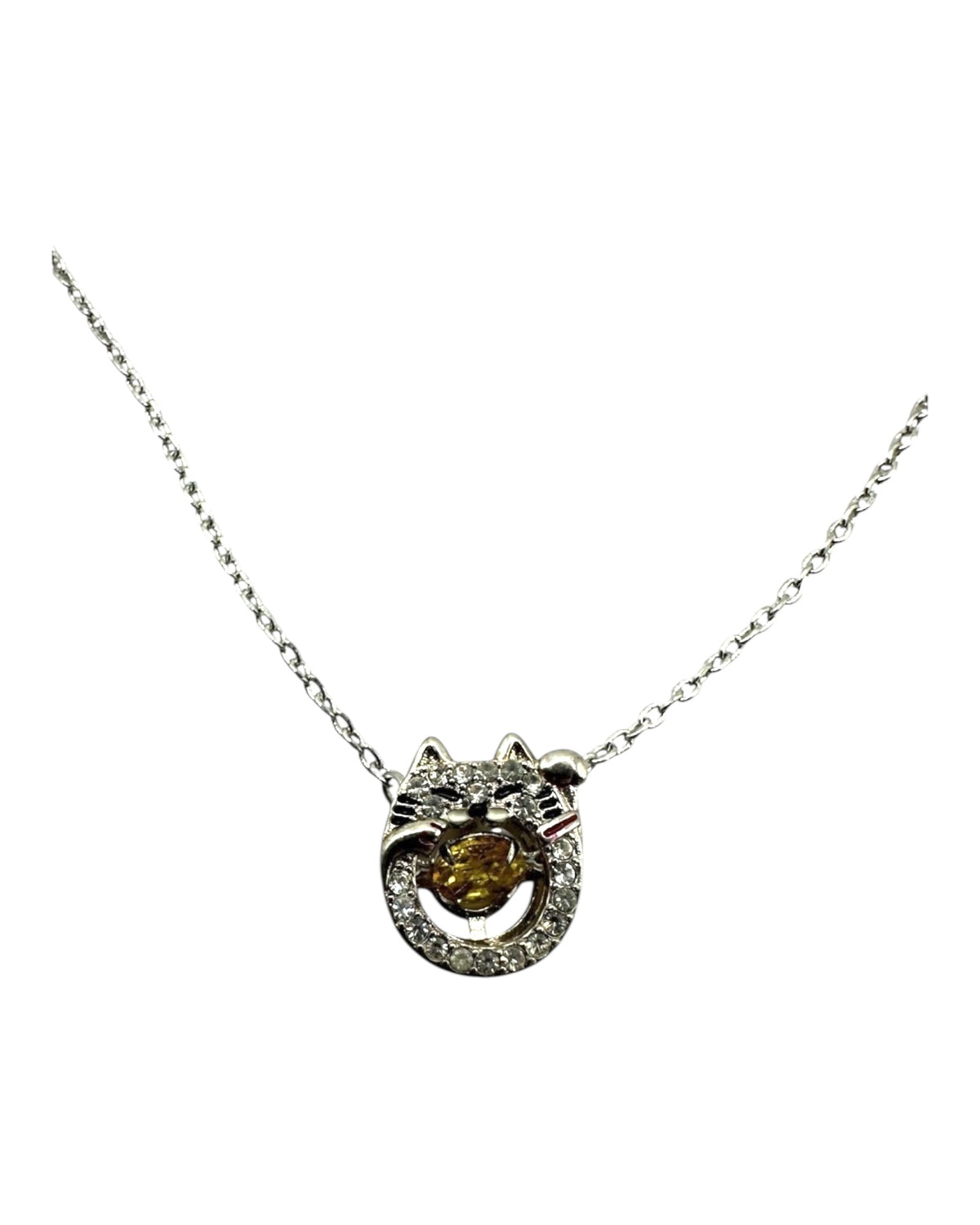Swarovski Dancing Stone Katze Halskette