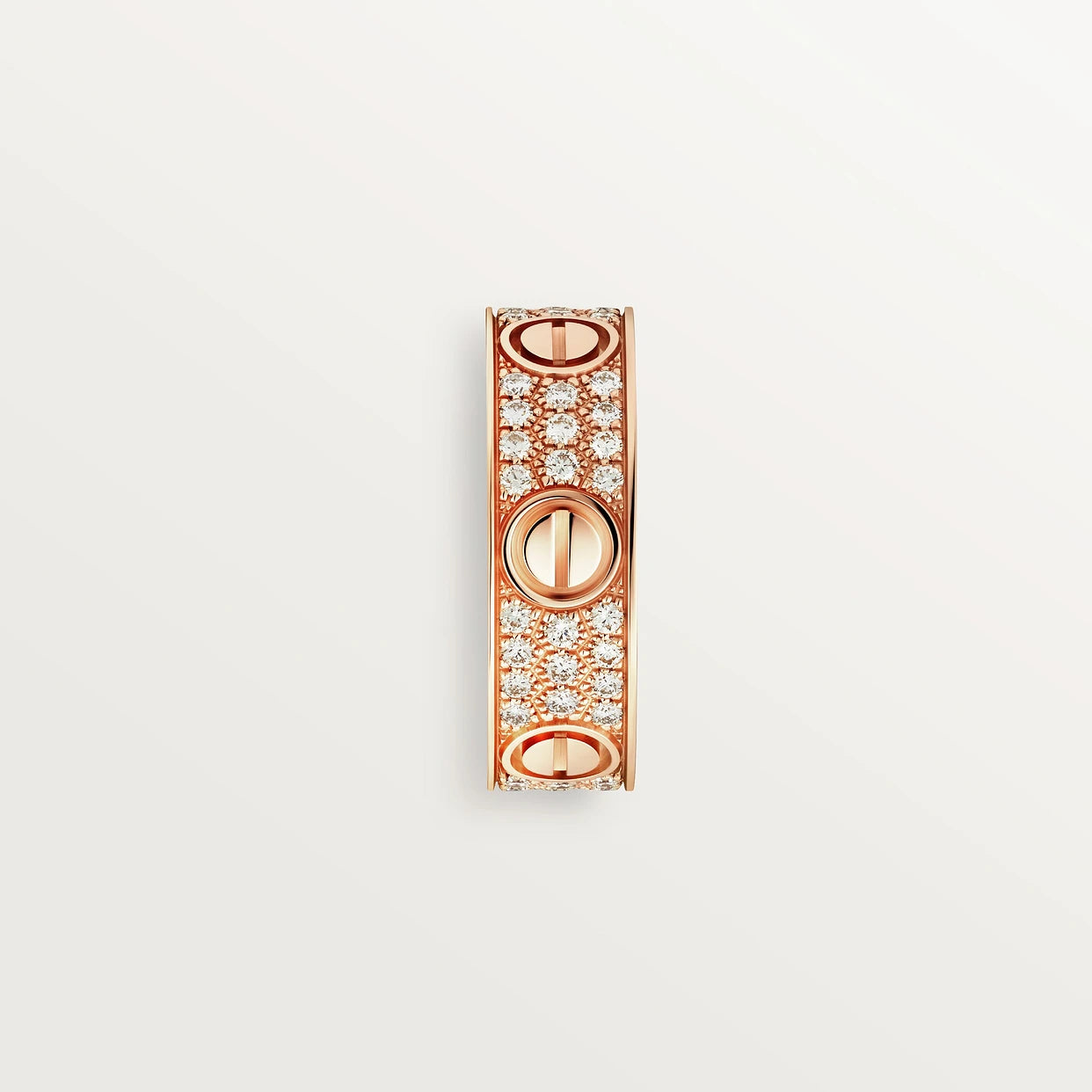 CARTIER LOVE RING ICED OUT - ROSÉGOLD - FULLSET