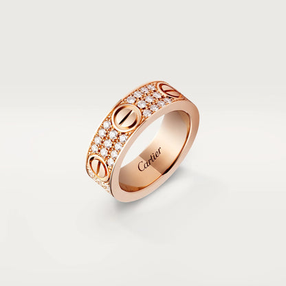 CARTIER LOVE RING ICED OUT - ROSÉGOLD - FULLSET