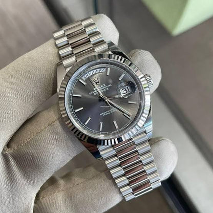 Rolex Day-Date 40mm President Grey Dial - SUPER CLONE , CLEAN FACTORY , FULLSET