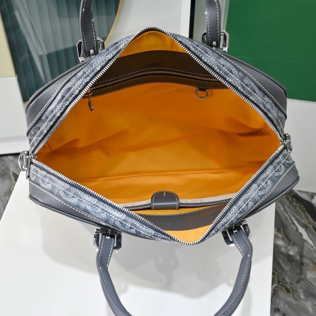 Sac Goyard - gris - Porte-documents haut de gamme style Ambassadeur - Toile à chevrons
 | 7A SUPER | QUALITÉ ORIGINALE | ENSEMBLE COMPLET