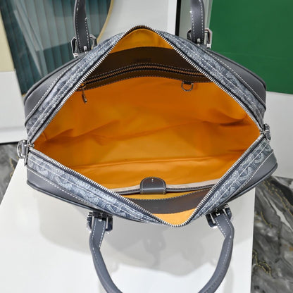 Sac Goyard - gris - Porte-documents haut de gamme style Ambassadeur - Toile à chevrons
 | 7A SUPER | QUALITÉ ORIGINALE | ENSEMBLE COMPLET