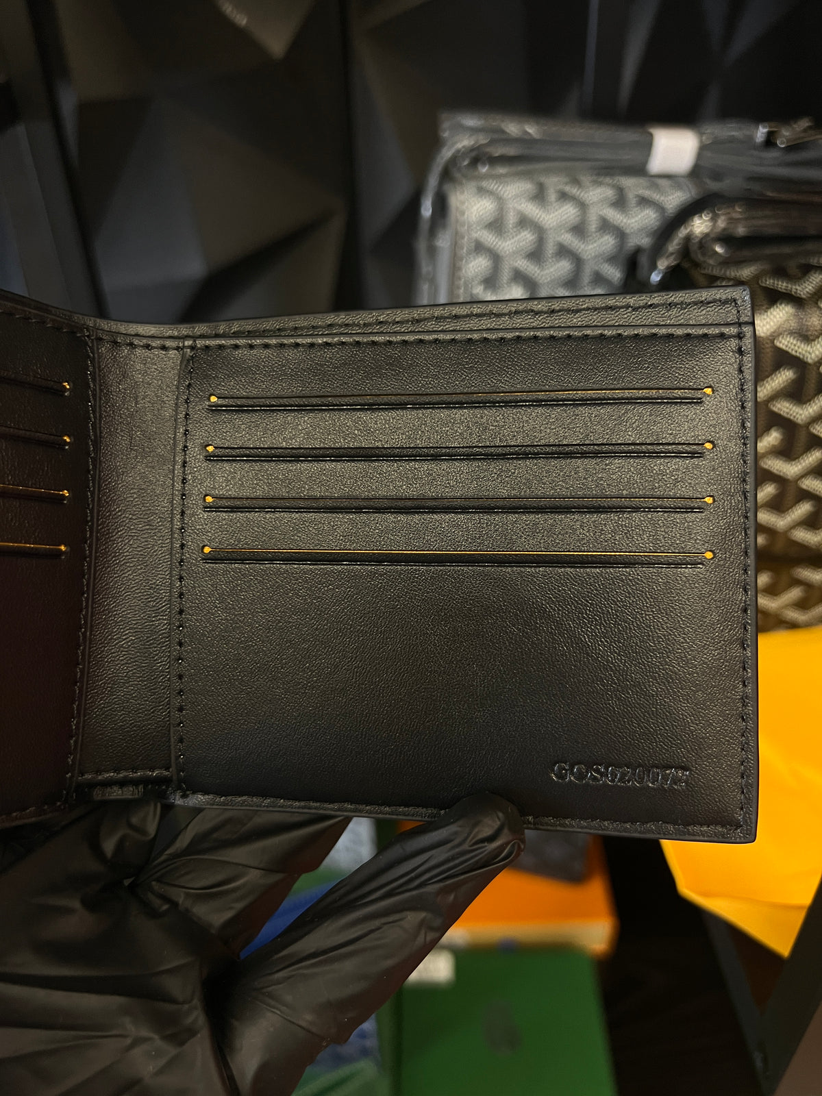 GOYARD PORTMONEE - SCHWARZ - PU-LEDER - SUPER CLONE - MIT BOX