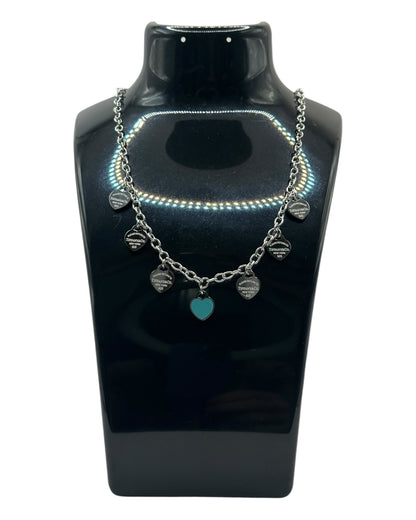 Tiffany & Co. Halskette mit mehreren Herz-Anhängern aus 925 Sterling-Silber