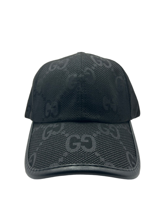 GUCCI CAP - BLACK - MONOGRAM - PU-LEDER - HIGH END