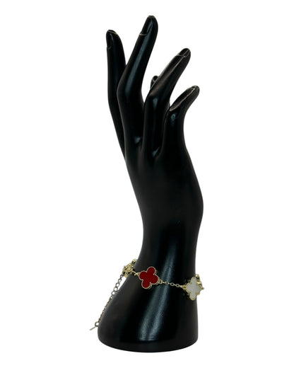 Van Cleef & Arpels Alhambra Armband mit Kleeblättern Mehrfarbig