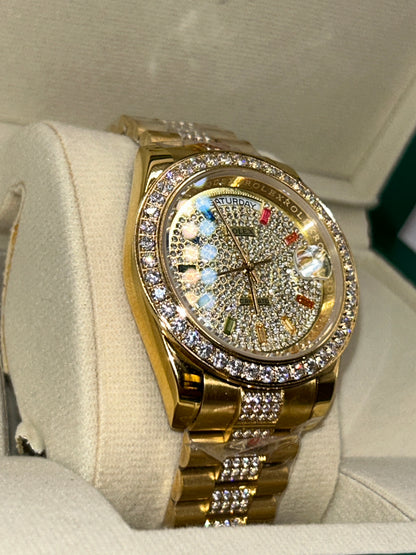 ROLEX HALF ICED DATE JUST 41MM U1 FACTORY - AUTOMATIK