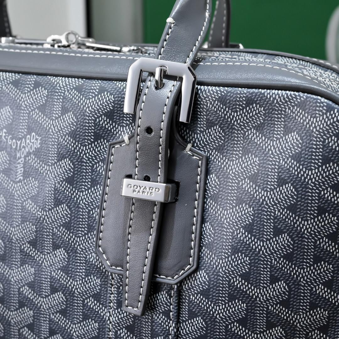 Sac Goyard - gris - Porte-documents haut de gamme style Ambassadeur - Toile à chevrons
 | 7A SUPER | QUALITÉ ORIGINALE | ENSEMBLE COMPLET