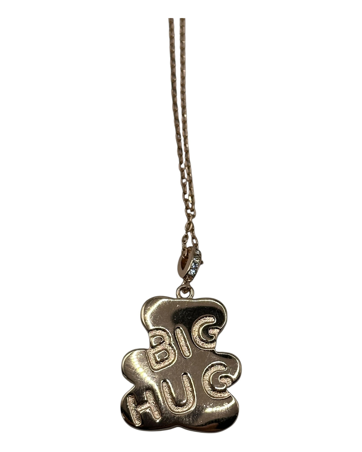 Swarovski Halskette mit Teddybär-Anhänger, schwarzer Kristall