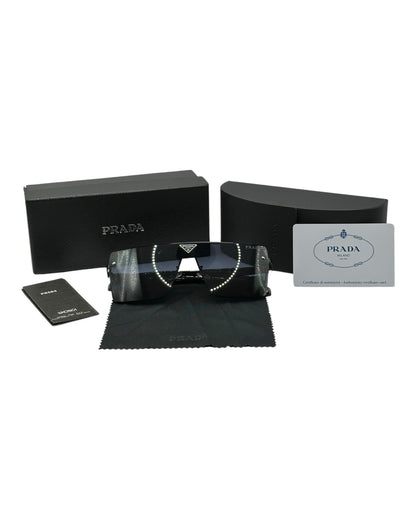 Prada Sonnenbrille in Schwarz mit lilafarbenen Gläser P4