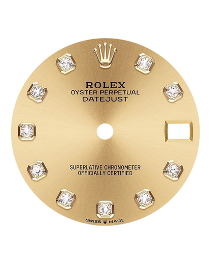 Rolex Datejust 31mm Gold with Diamonds Dial  Bicolor Jubilee - U1 FACTORY - AUTOMATIK