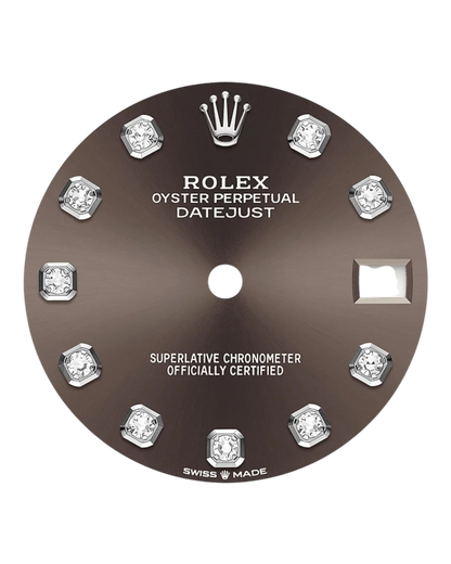 Rolex Datejust 31mm Brown with Diamonds Dial, Bicolor - U1 FACTORY - AUTOMATIK - Jubilee