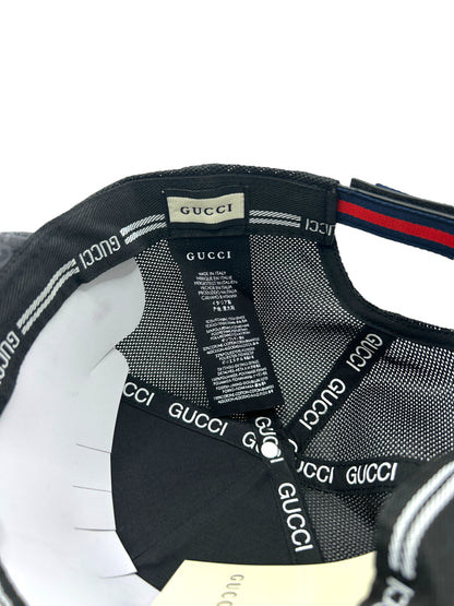 GUCCI CAP - TIGER - GREY MONOGRAM - PU-LEDER - HIGH END