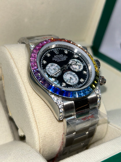 ROLEX DAYTONA RAINBOW ICED 40mm U1 FACTORY - AUTOMATIK