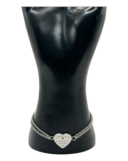 Tiffany & Co. Herz-Fußkettchen/Armband aus 925 Sterling-Silber