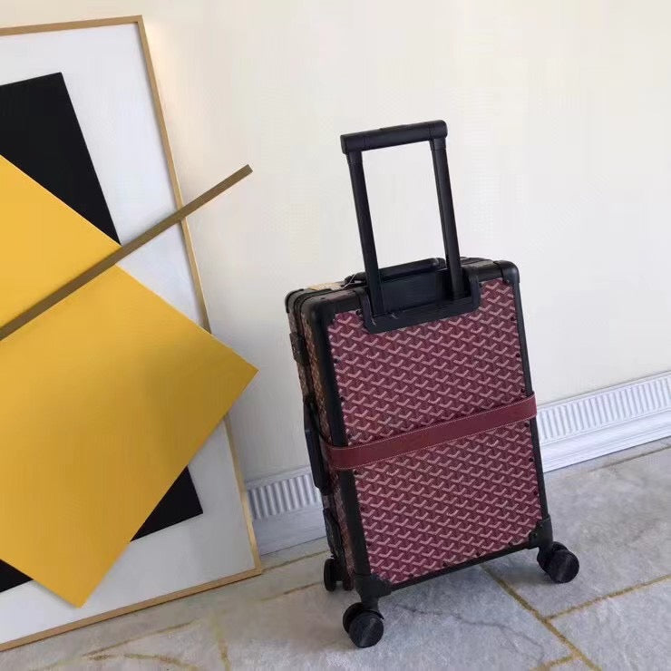 Goyard 1:1 Premium Trolley Suitcase – Luxury Chevron Design, Various Colors