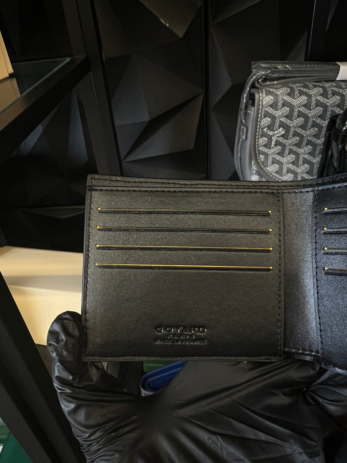 GOYARD PORTMONEE - SCHWARZ - PU-LEDER - SUPER CLONE - MIT BOX