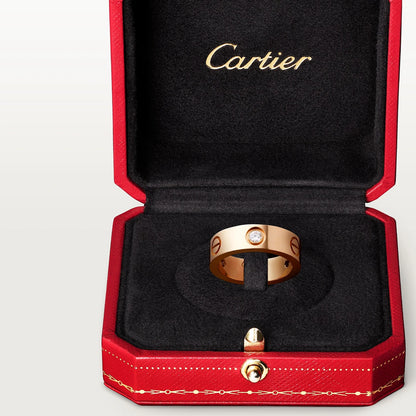 CARTIER LOVE RING SCHMAL MIT 3 DIAMANTEN- ROSÉGOLD - FULLSET