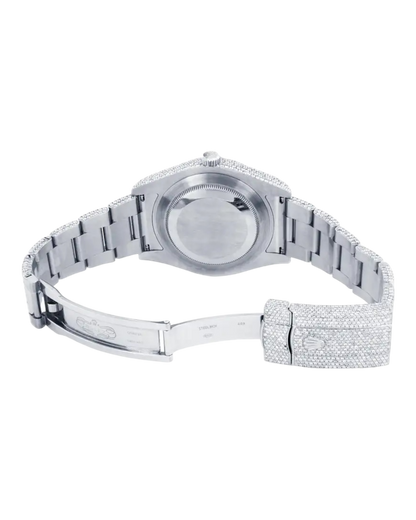 Rolex Datejust 41 Iced Out 126300 Superclone 1:1 with genuine moissanite diamonds and Roman numerals