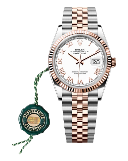 Rolex Datejust White 36mm Bicolor - Jubilee - U1 FACTORY - AUTOMATIK