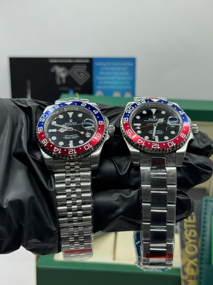 ROLEX GMT-MASTER II- PEPSI - JUBILEE - 40MM U1 FACTORY - AUTOMATIK