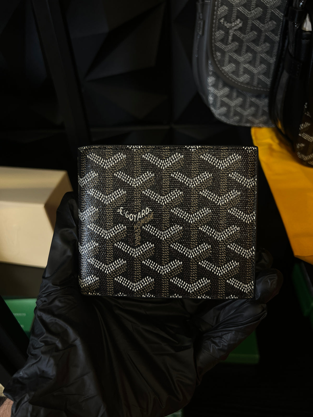 GOYARD PORTMONEE - SCHWARZ - PU-LEDER - SUPER CLONE - MIT BOX