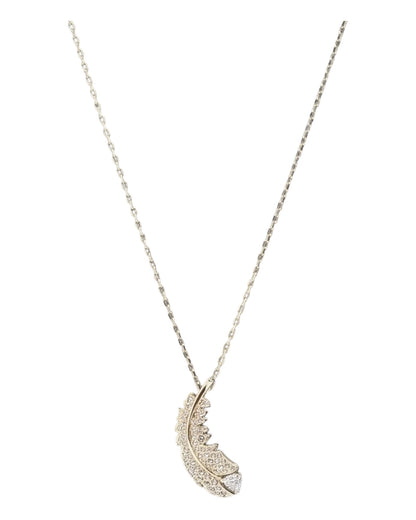 Swarovski Anhänger Feder mit Kristallen Gold