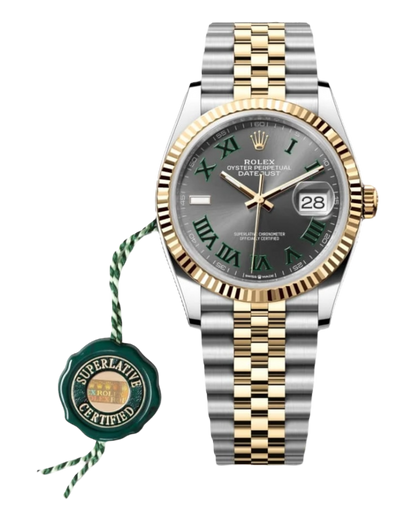 Rolex Datejust Slate Dial with Mint Green Roman Numerals 36mm Jubilee - U1 FACTORY - AUTOMATIK