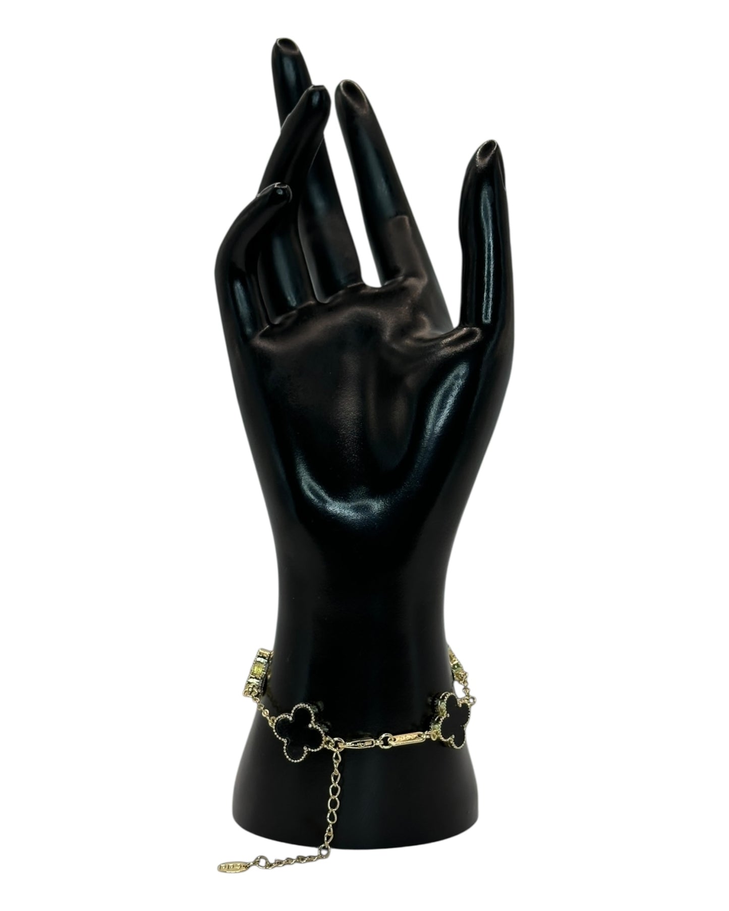 Van Cleef & Arpels Alhambra Armband mit Kleeblättern Schwarz