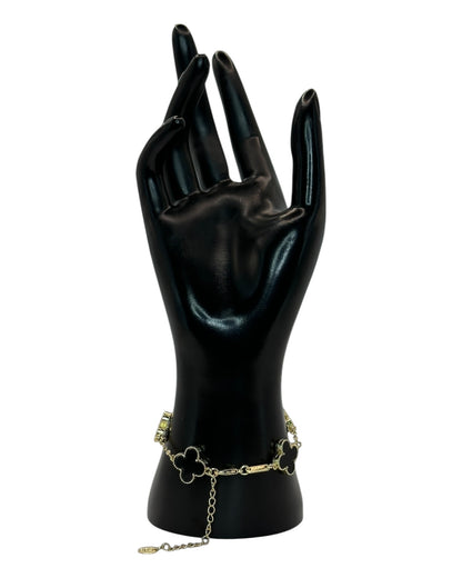 Van Cleef & Arpels Alhambra Armband mit Kleeblättern Schwarz