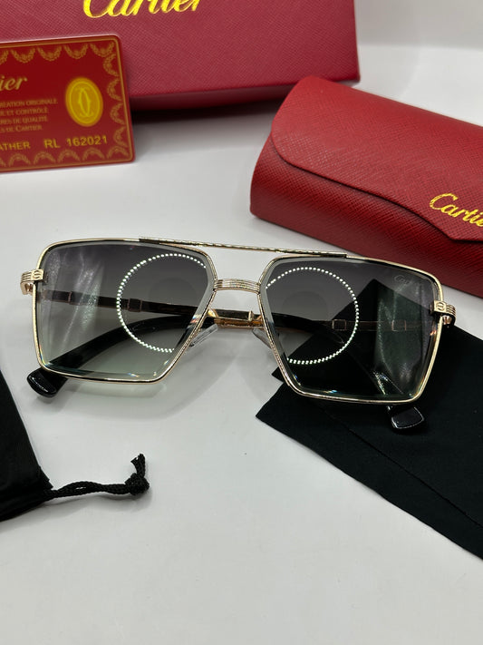 Cartier Sonnenbrille in Gold Verlaufstönung C2