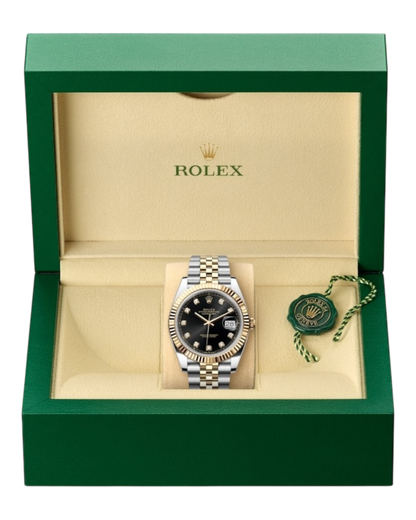 Rolex Datejust 41mm Black with Diamonds Dial - Bicolor - Jubilee - U1 FACTORY - AUTOMATIK