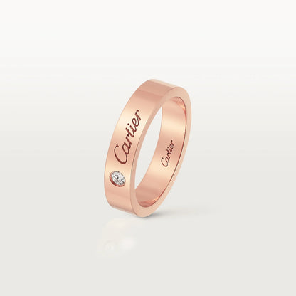 Cartier C de Cartier Ring aus Roségold mit einem Brillanten