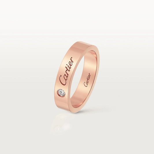 Cartier C de Cartier Ring aus Roségold mit einem Brillanten