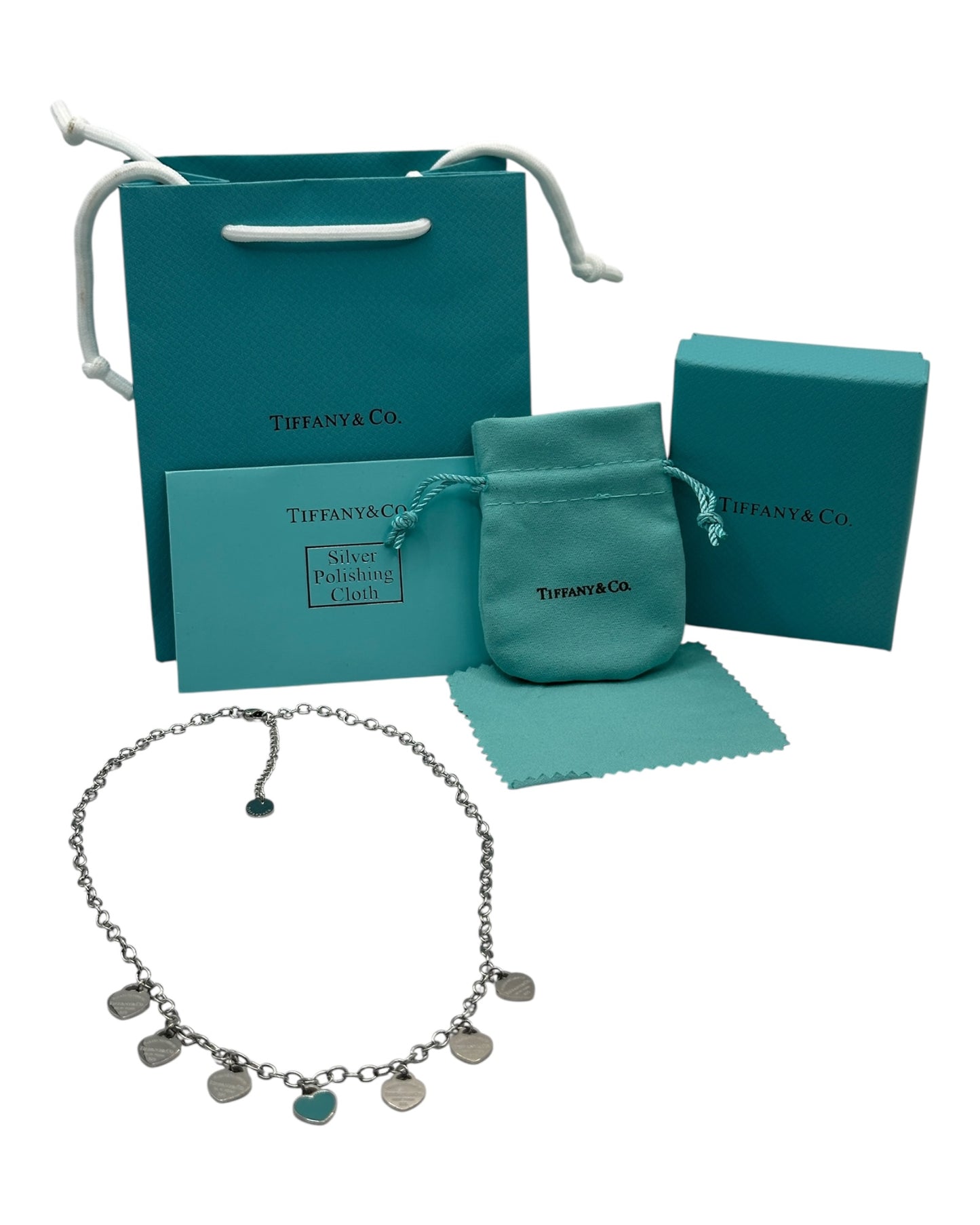 Tiffany & Co. Halskette mit mehreren Herz-Anhängern aus 925 Sterling-Silber