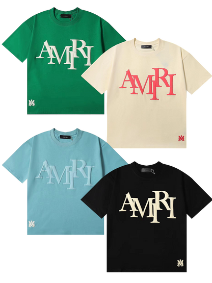 AMIRI T-SHIRT WEIß / SCHWARZ / BEIGE / GRÜN SUPER CLONE  - DICKER PREMIUM STOFF ( DROPSHIPPING PRODUKT )