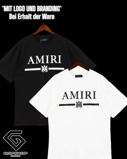 AMIRI T-SHIRT WEIß / SCHWARZ - DICKER STOFF ( DROPSHIPPING PRODUKT )